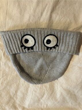 Crewcuts Gray Knit Beanie with Embroidered Eye Motif